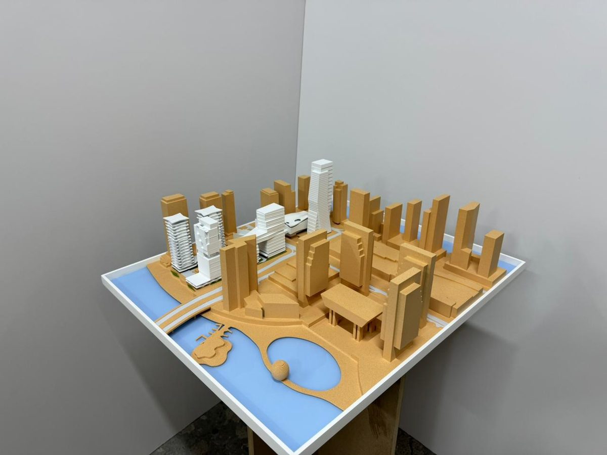 Custom 3D SLA printed masterplan model Acrylic Yas Island UAE